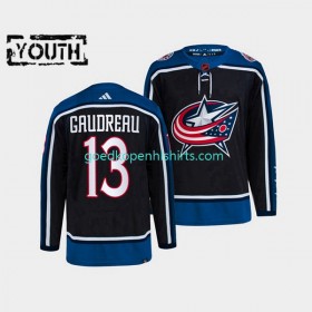 Columbus Blue Jackets Johnny Gaudreau 13 Adidas 2022-2023 Reverse Retro Marine Authentic Shirt - Kinderen